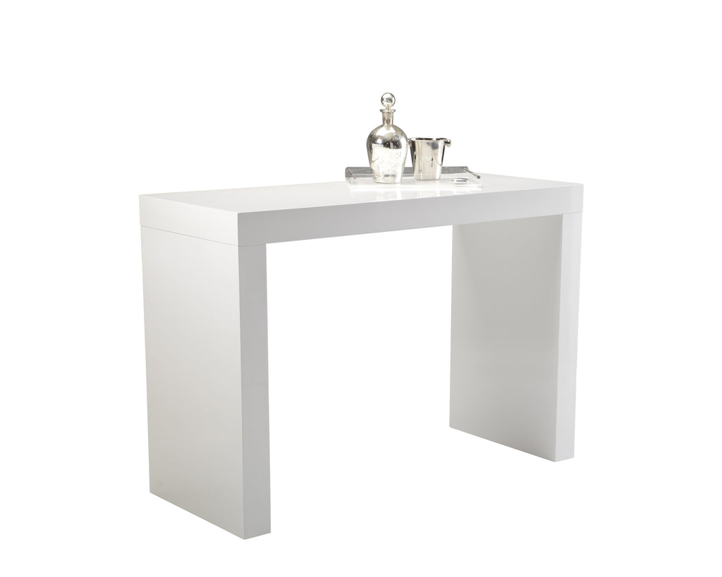 Faro Bar Table - High Gloss White | Sunpan Furniture - 50257