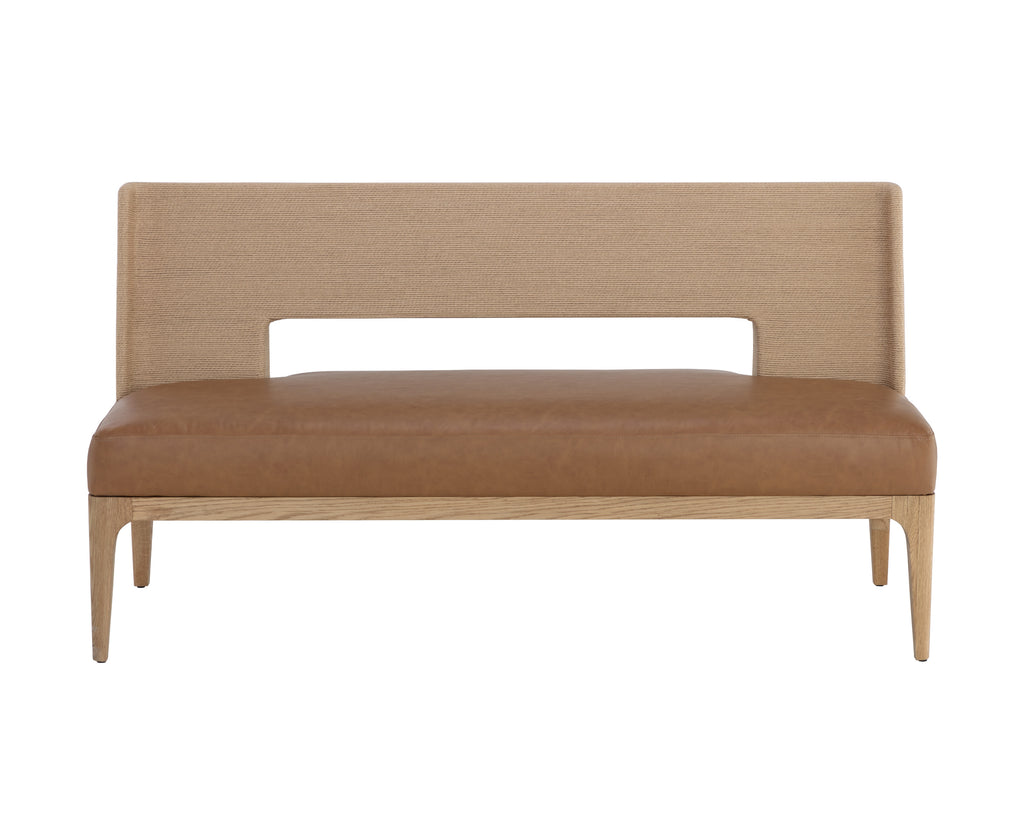 Brocco Banquette - Milliken Cognac | Sunpan Furniture - 110928