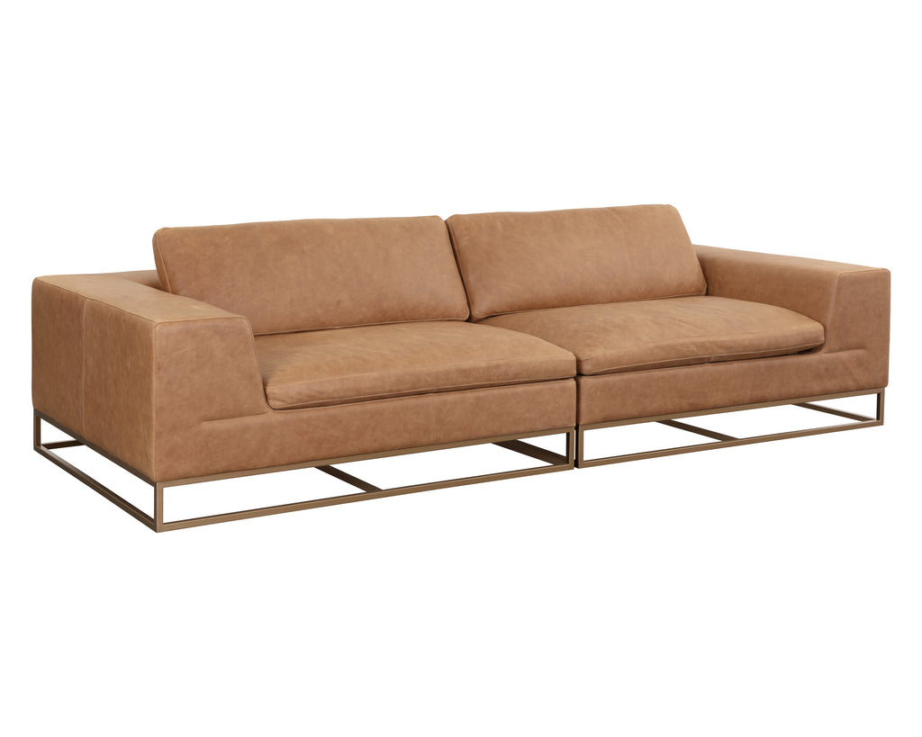 Ira Sofa - Camel Leather | Sunpan Furniture - 111478