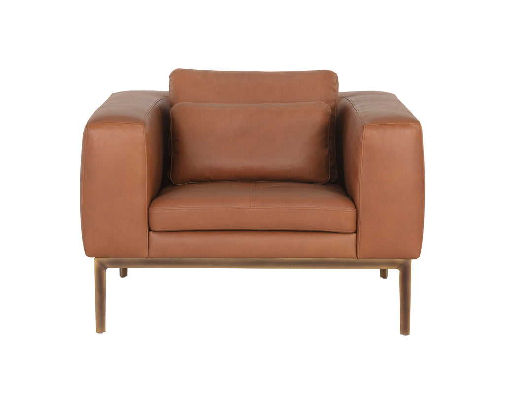 Burr Armchair - Behike Saddle Leather | Sunpan Furniture - 106138