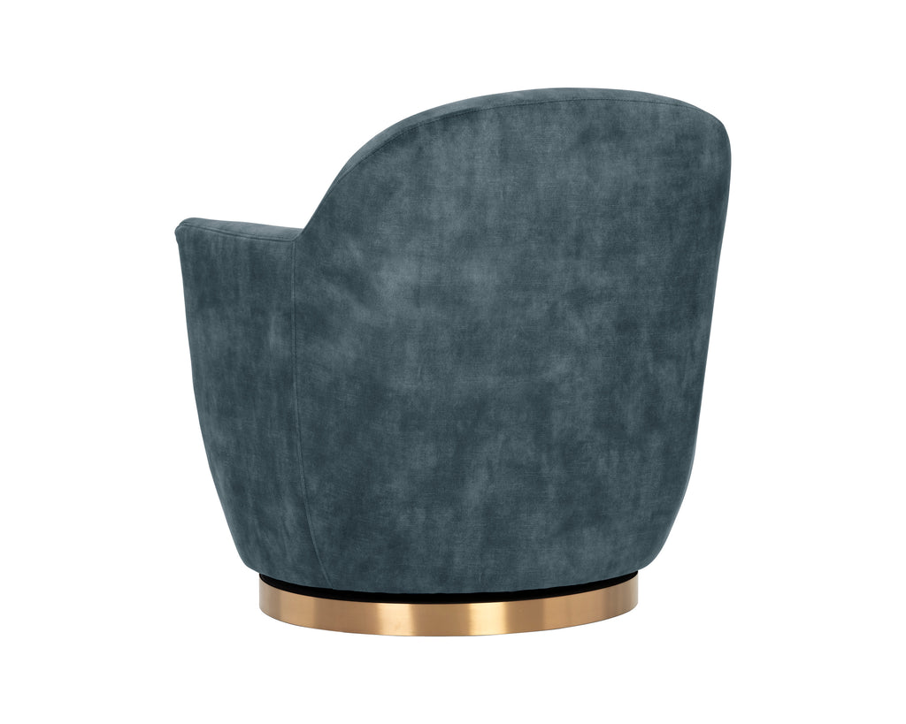 Casey Swivel Lounge Chair - Nono Petrol | Sunpan Furniture - 106595