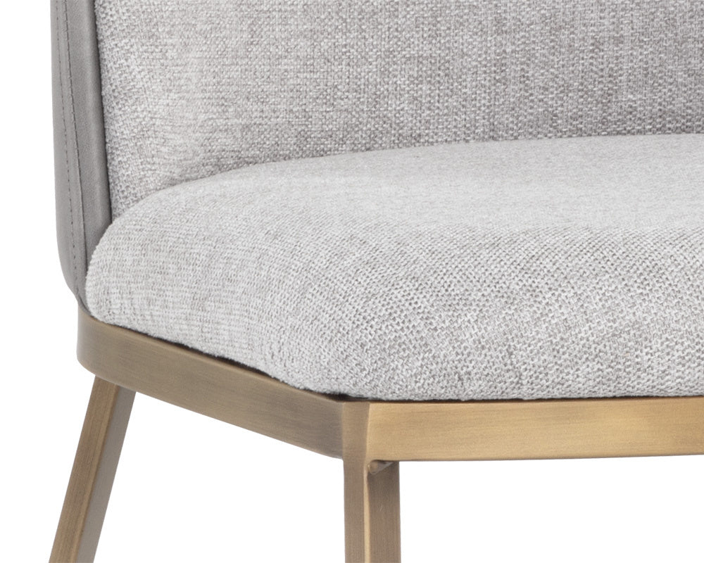 Marie Dining Chair - Belfast Heather Grey / Bravo Metal | Sunpan Furniture - 108546