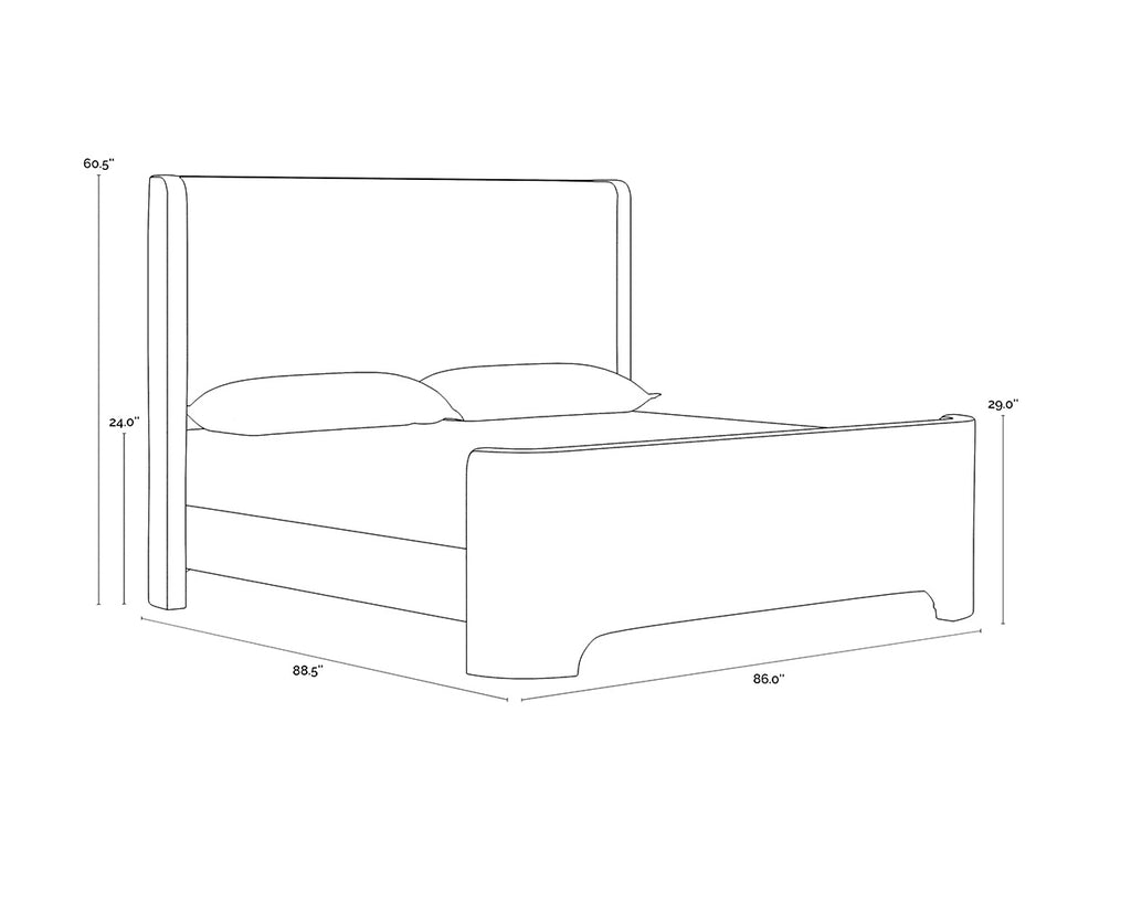 Ives Bed - King - Copenhagen White | Sunpan Furniture - 110461