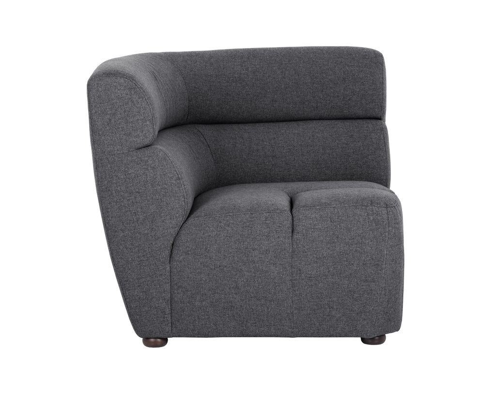 Cornell Modular - Corner Chair - Polo Club Kohl Grey | Sunpan Furniture - 103504