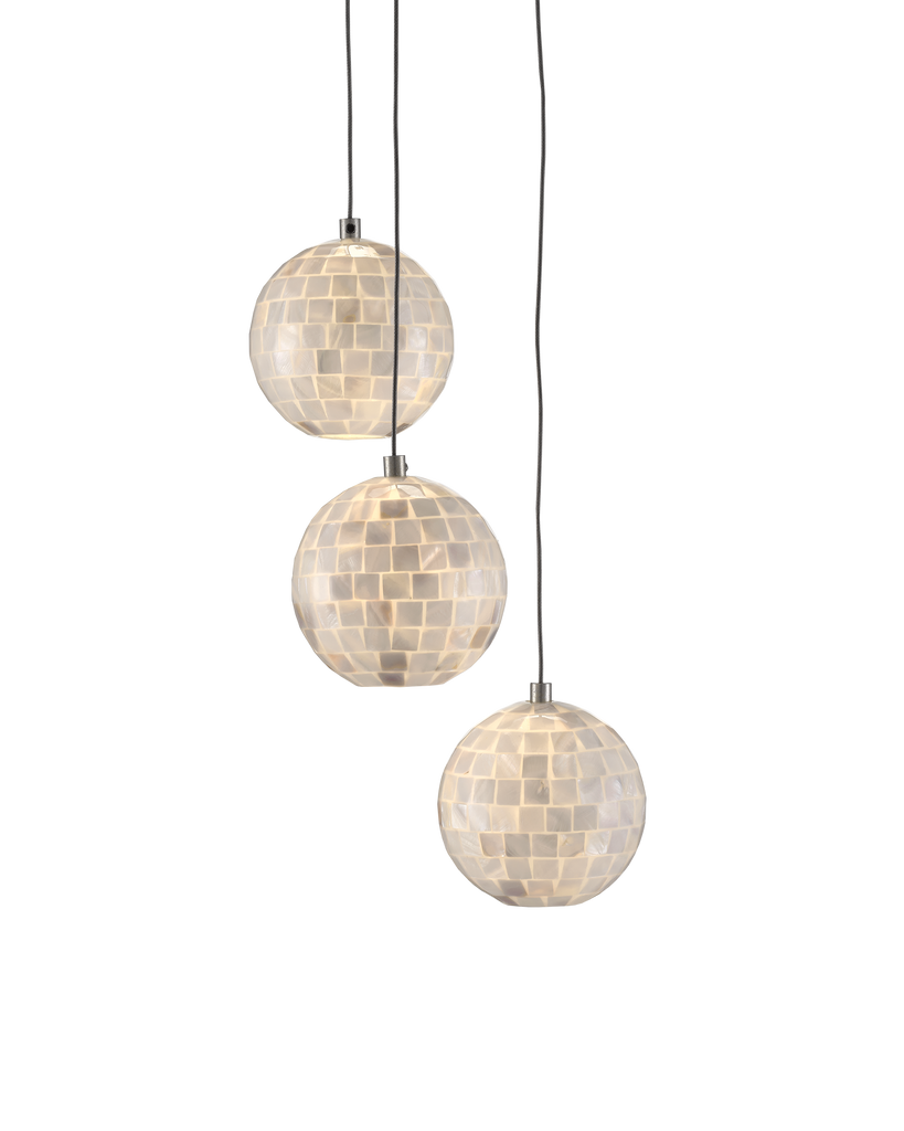 Currey & Co Finhorn 3-Light Round Multi-Drop Pendant | 9000-0717