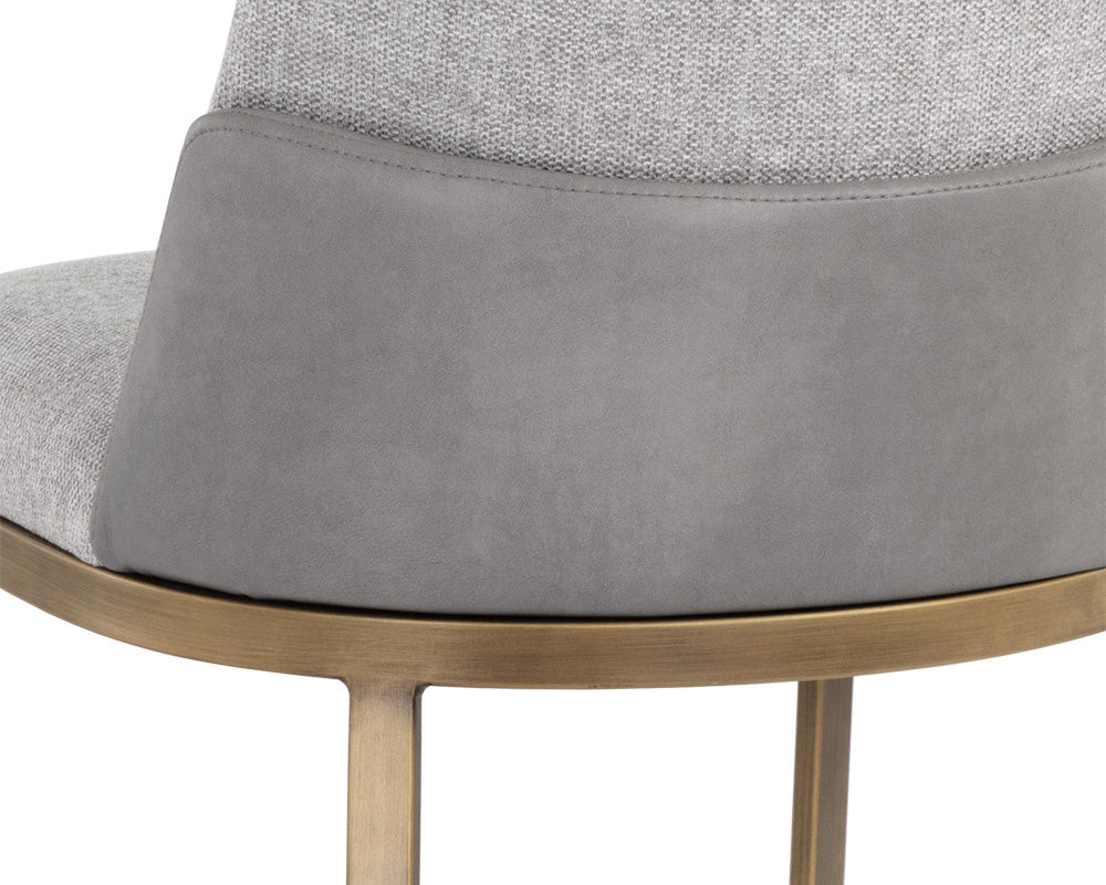 Marie Dining Chair - Belfast Heather Grey / Bravo Metal | Sunpan Furniture - 108546