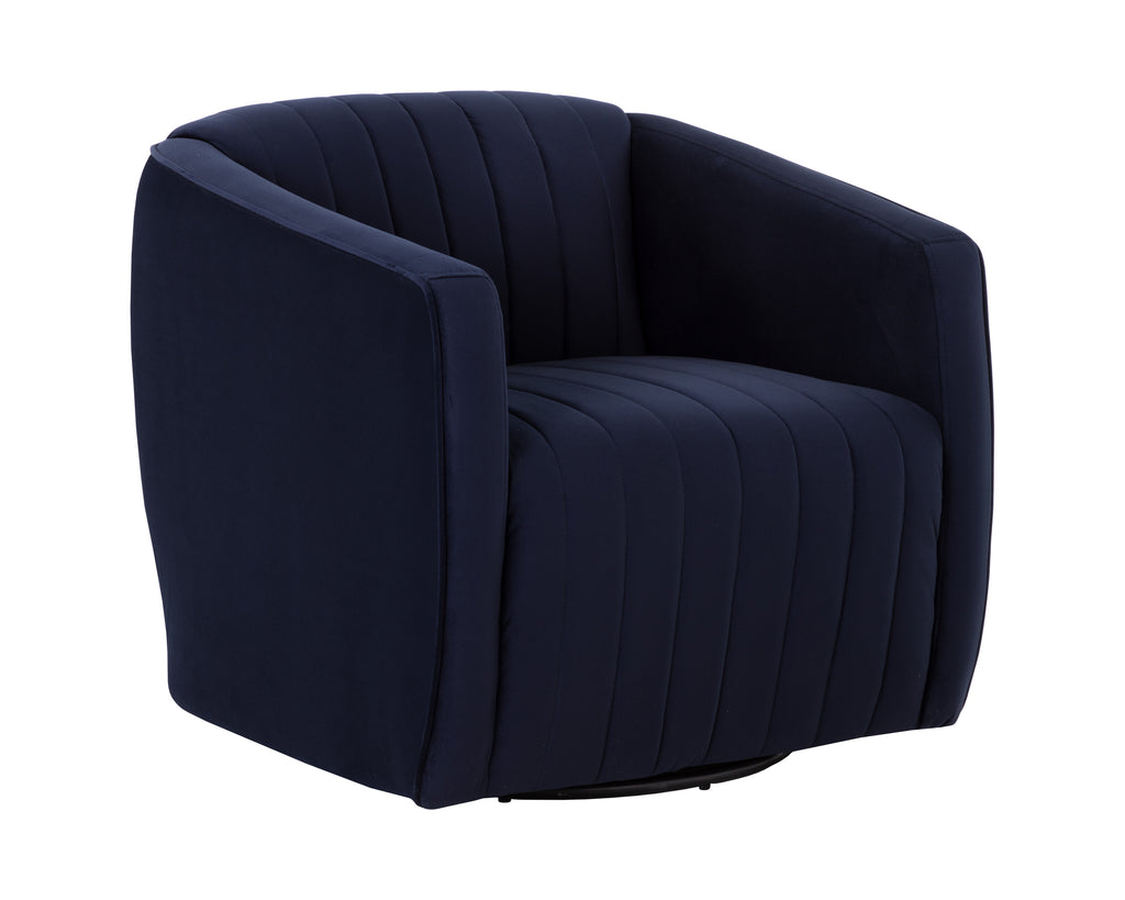 Garrison Swivel Lounge Chair - Abbington Navy | Sunpan Furniture - 110185