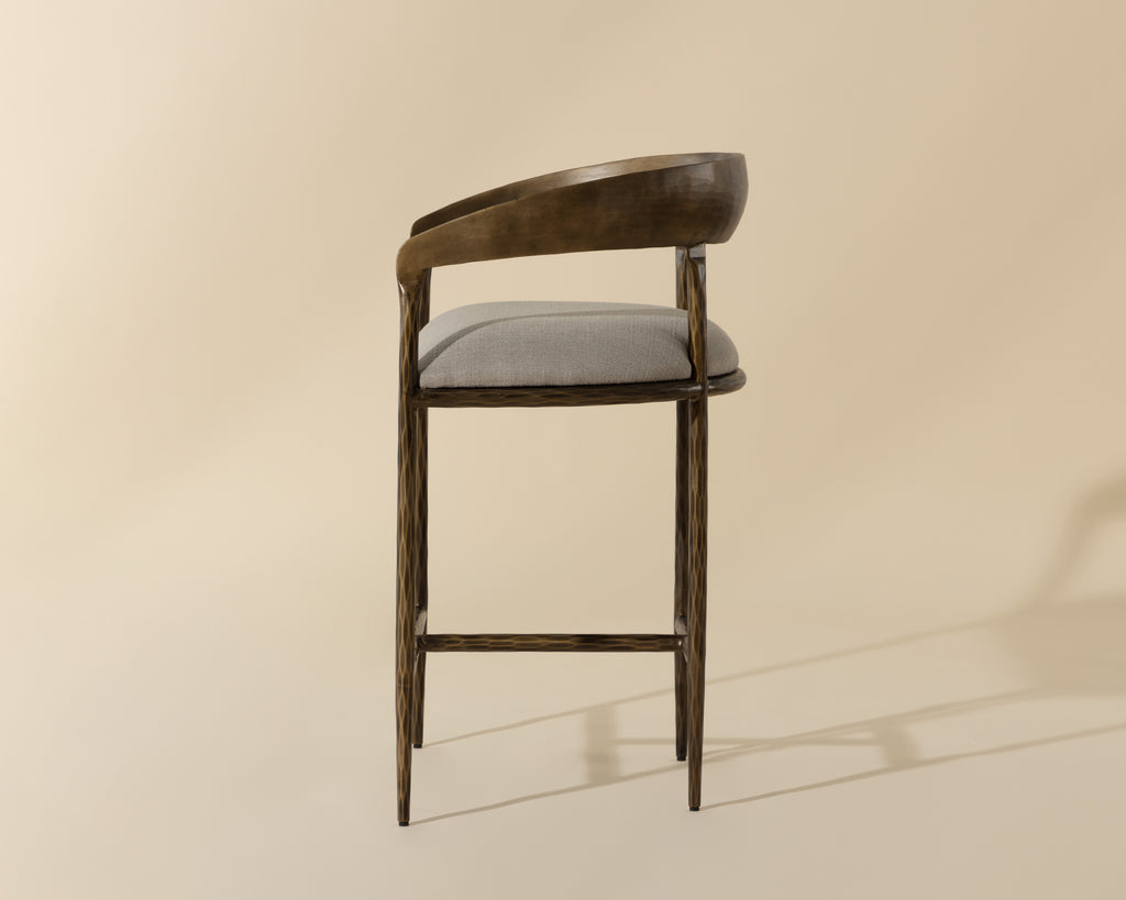 Zanatta Counter Stool - Zenith Taupe Grey | Sunpan Furniture - 110614