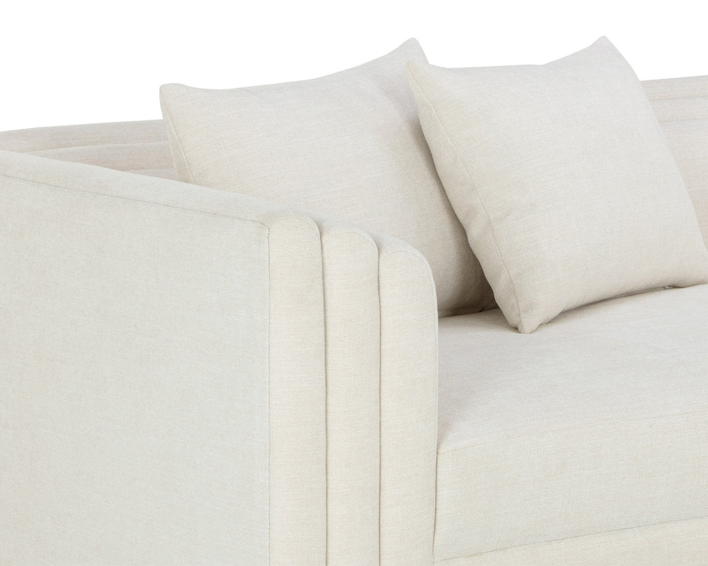 Kira Sofa - Heather Ivory Tweed | Sunpan Furniture - 111653