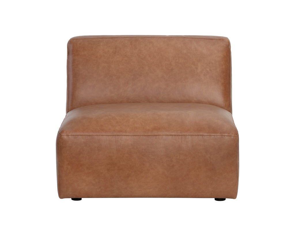 Watson Modular - Armless Chair - Marseille Camel Leather | Sunpan Furniture - 106176