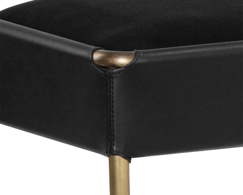 Bellevue Bench - Abbington Black / Bravo Black | Sunpan Furniture - 106185