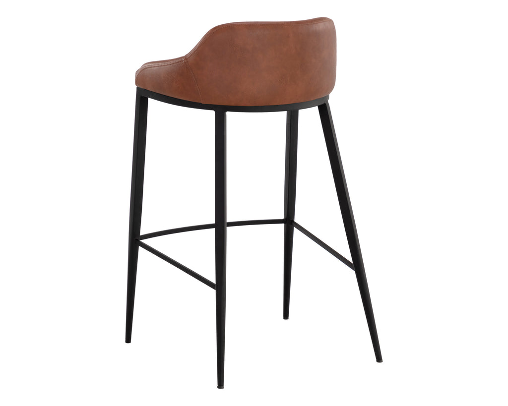 Astra Barstool - Black - Cinnamon Brown | Sunpan Furniture - 111082