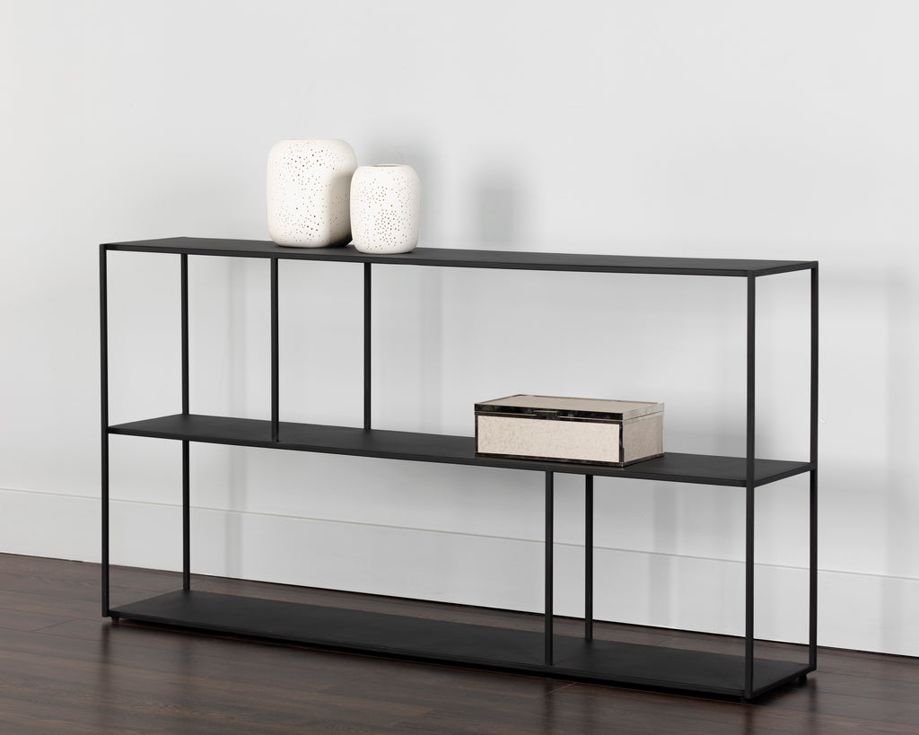 Eiffel Low Bookcase - Large - Black | Sunpan Furniture - 106603