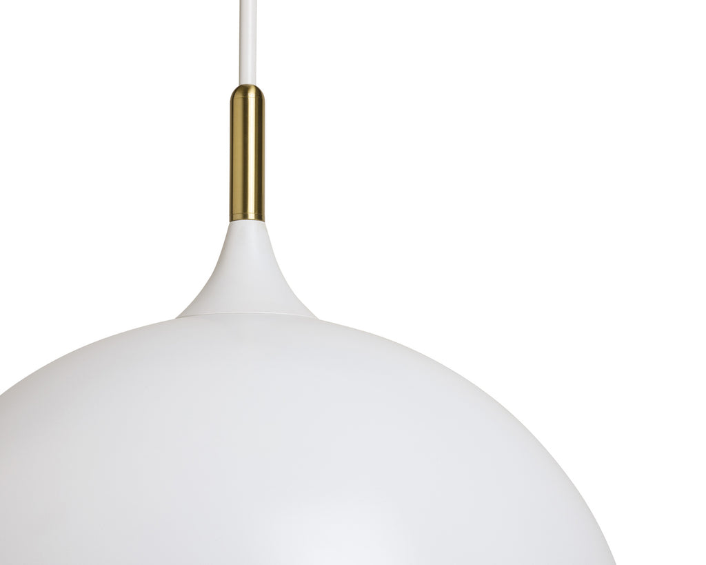 Lohn Pendant Light - Matte White | Sunpan Furniture - 107935