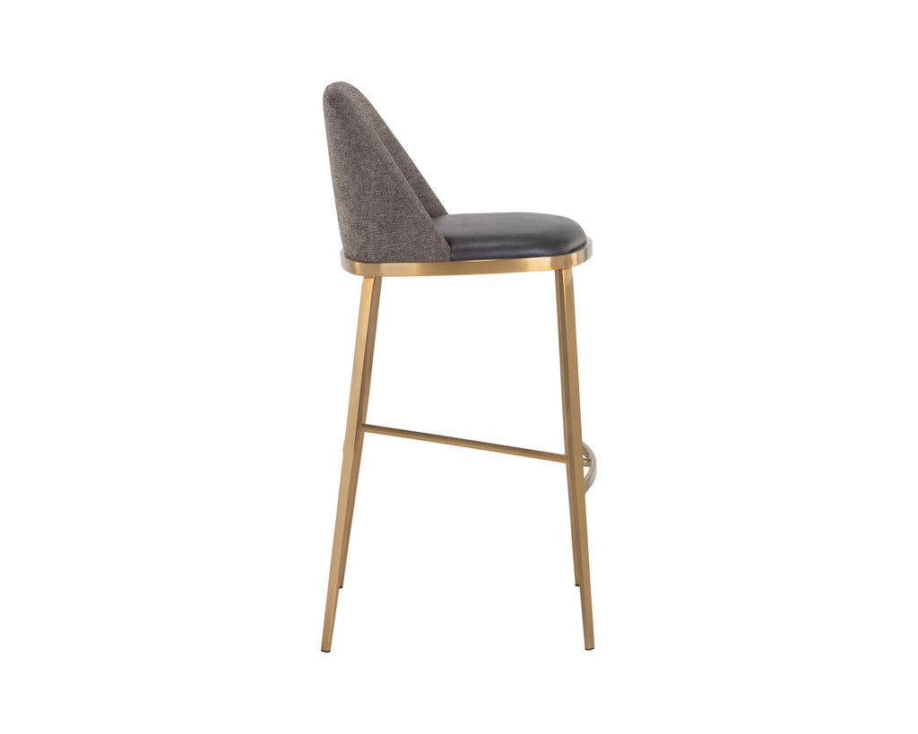 Dover Barstool - Bravo Portabella / Sparrow Grey | Sunpan Furniture - 107574