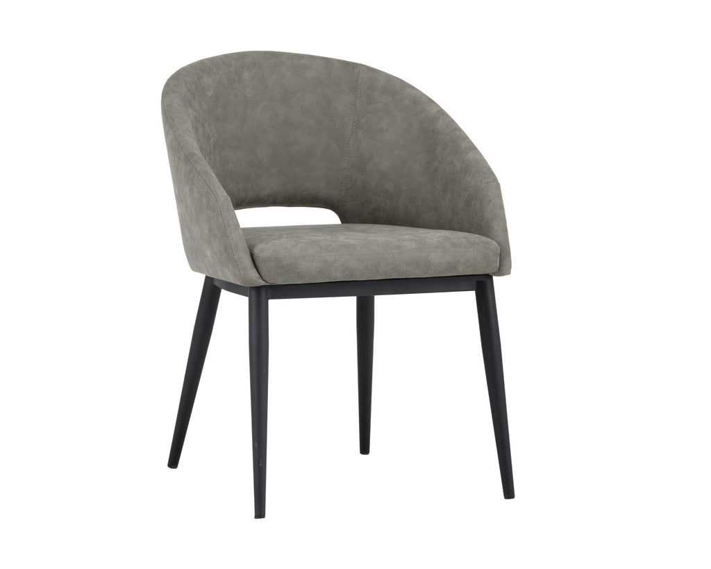 Thatcher Dining Armchair - Black - Antique Grey | Sunpan Furniture - 102743