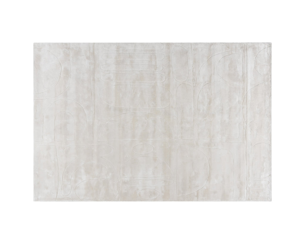 Caruso Hand-Loomed Rug - Cream / Ivory - 6' X 9' | Sunpan Furniture - 109588