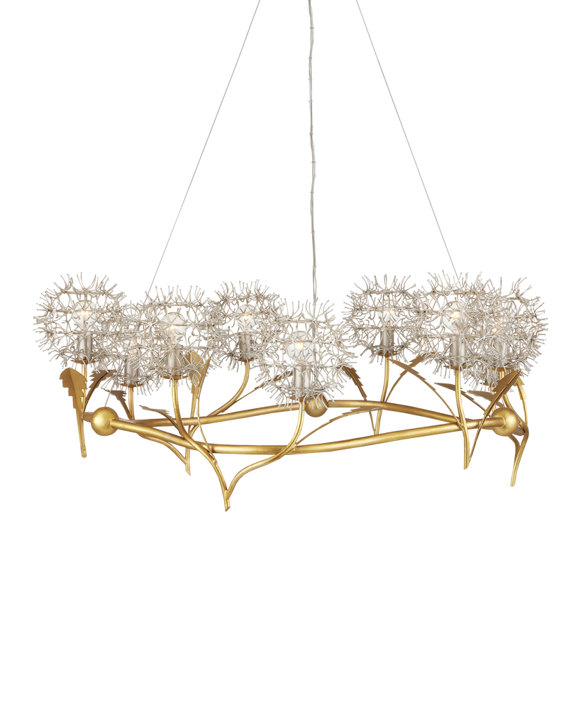 Currey & Co Dandelion Silver & Gold Chandelier | 9000-1080