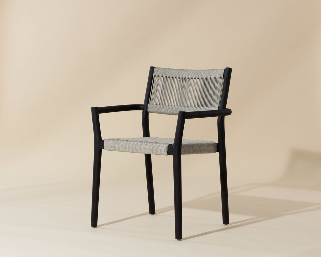 Kavala Stackable Dining Armchair - Charcoal | Sunpan Furniture - 111559