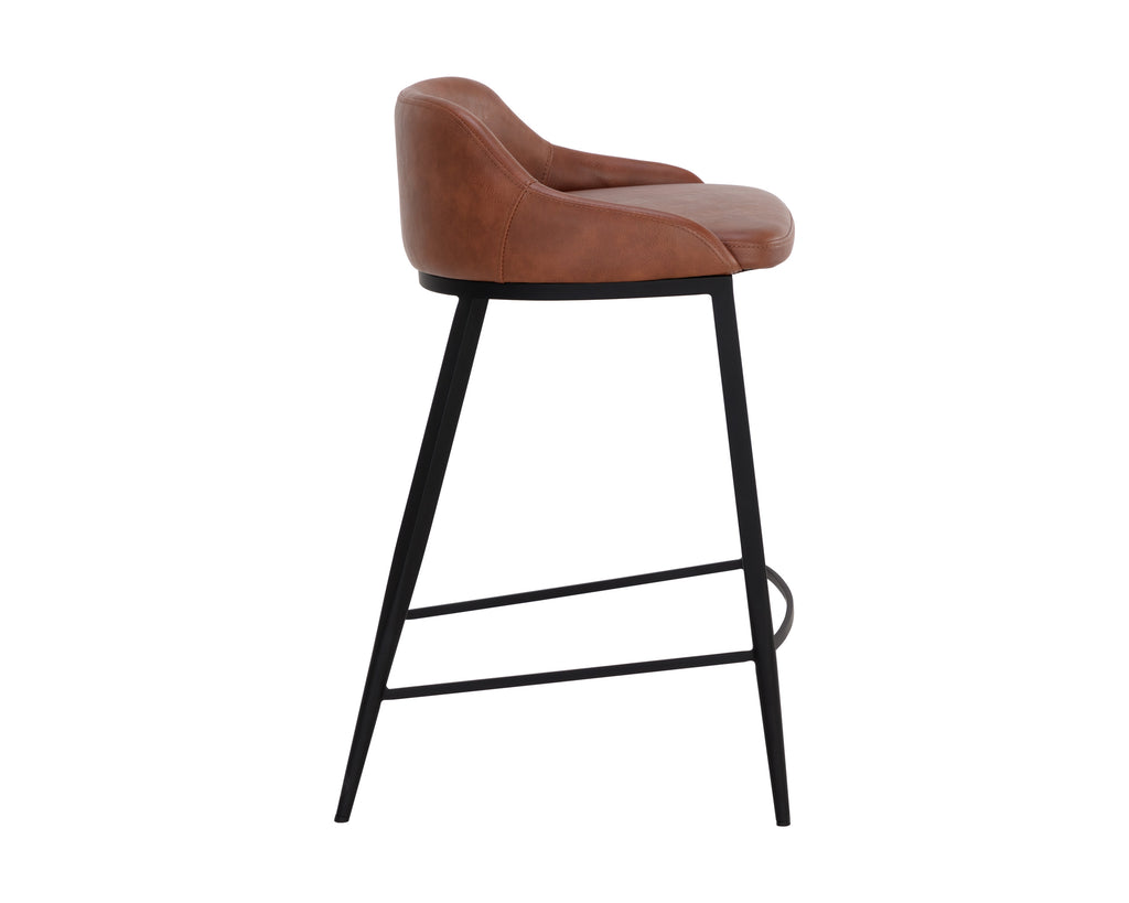 Astra Counter Stool - Black - Cinnamon Brown | Sunpan Furniture - 111083