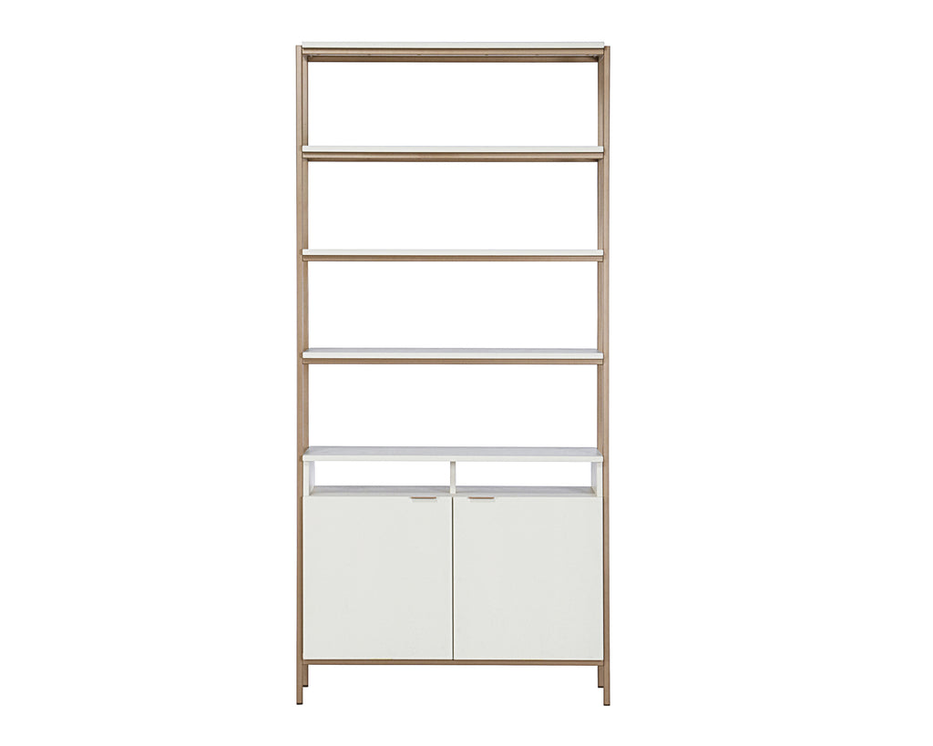 Ambrose Modular Bookcase - Large - Champagne Gold - Cream | Sunpan Furniture - 107644