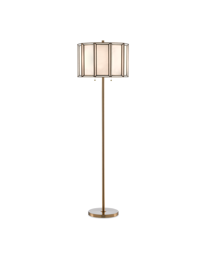 Currey & Co Daze Brass Floor Lamp | 8000-0090