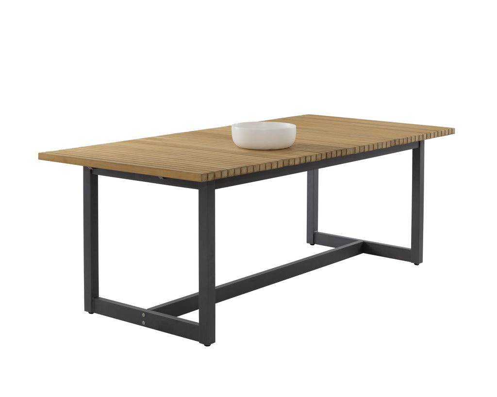 Geneve Extension Dining Table - Natural - 80" To 104" | Sunpan Furniture - 109494