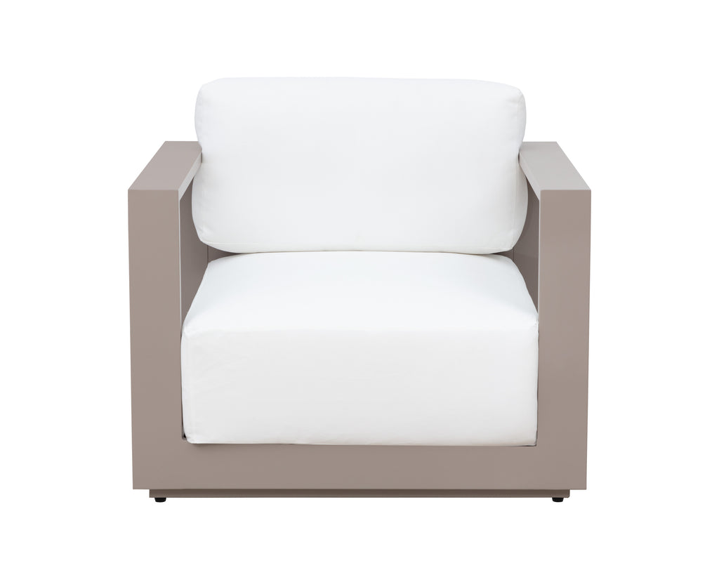 Tavira Armchair - Greige - Stinson White | Sunpan Furniture - 110478