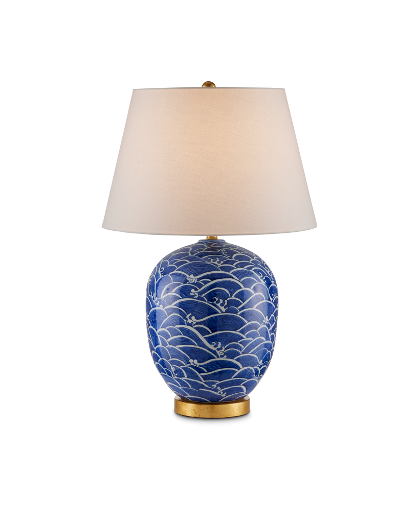 Currey & Co Nami Blue Table Lamp | 6000-0842