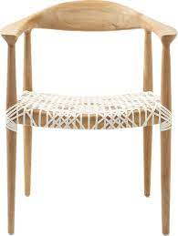 Bandelier Arm Chair | Safavieh - FOX1003 - Light Oak / Off White Seat