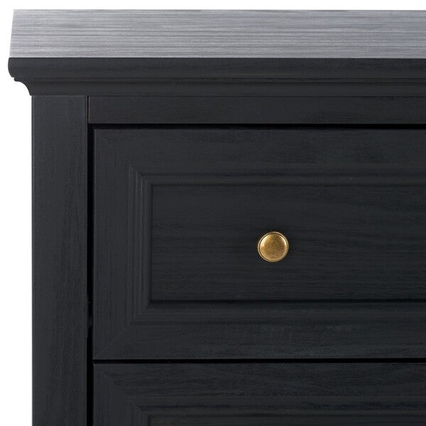 Sondra 6 Drawer Dresser | Safavieh - DRS9602 - Black / Gold