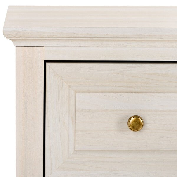 Sondra 6 Drawer Dresser | Safavieh - DRS9602 - Bleached White / Gold