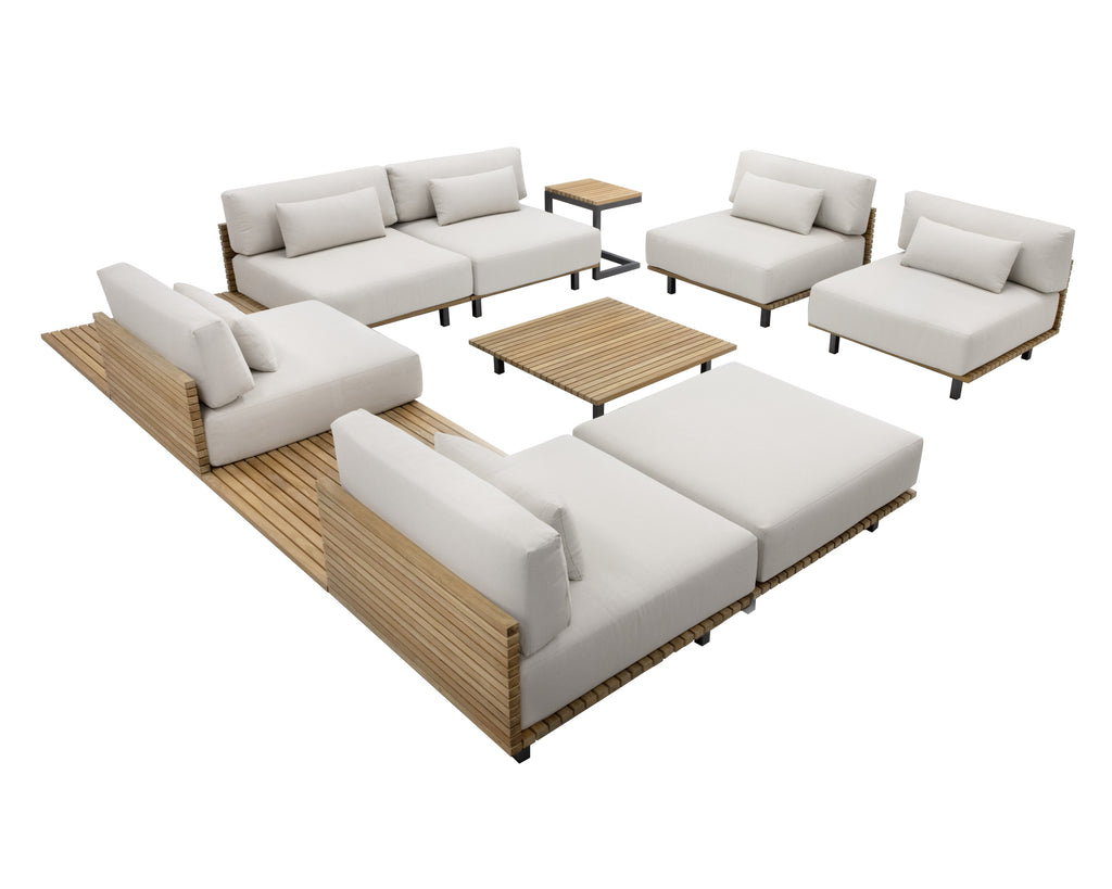 Geneve Modular - Ottoman - Palazzo Cream | Sunpan Furniture - 109533