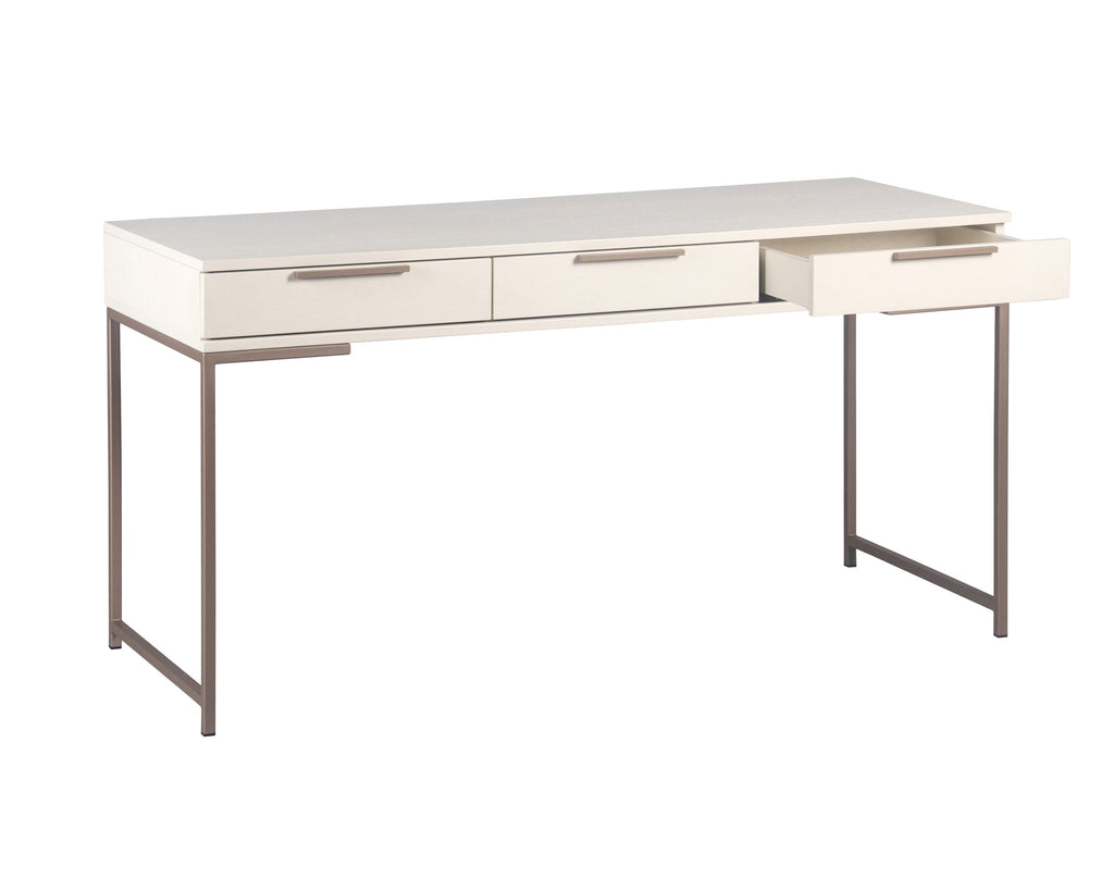 Rebel Desk - Champagne Gold - Cream | Sunpan Furniture - 108077