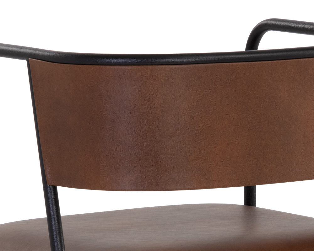 Brenan Dining Armchair - Bravo Cognac | Sunpan Furniture - 108946