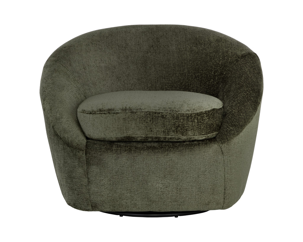 Bliss Swivel Lounge Chair - Bergen Olive | Sunpan Furniture - 111410