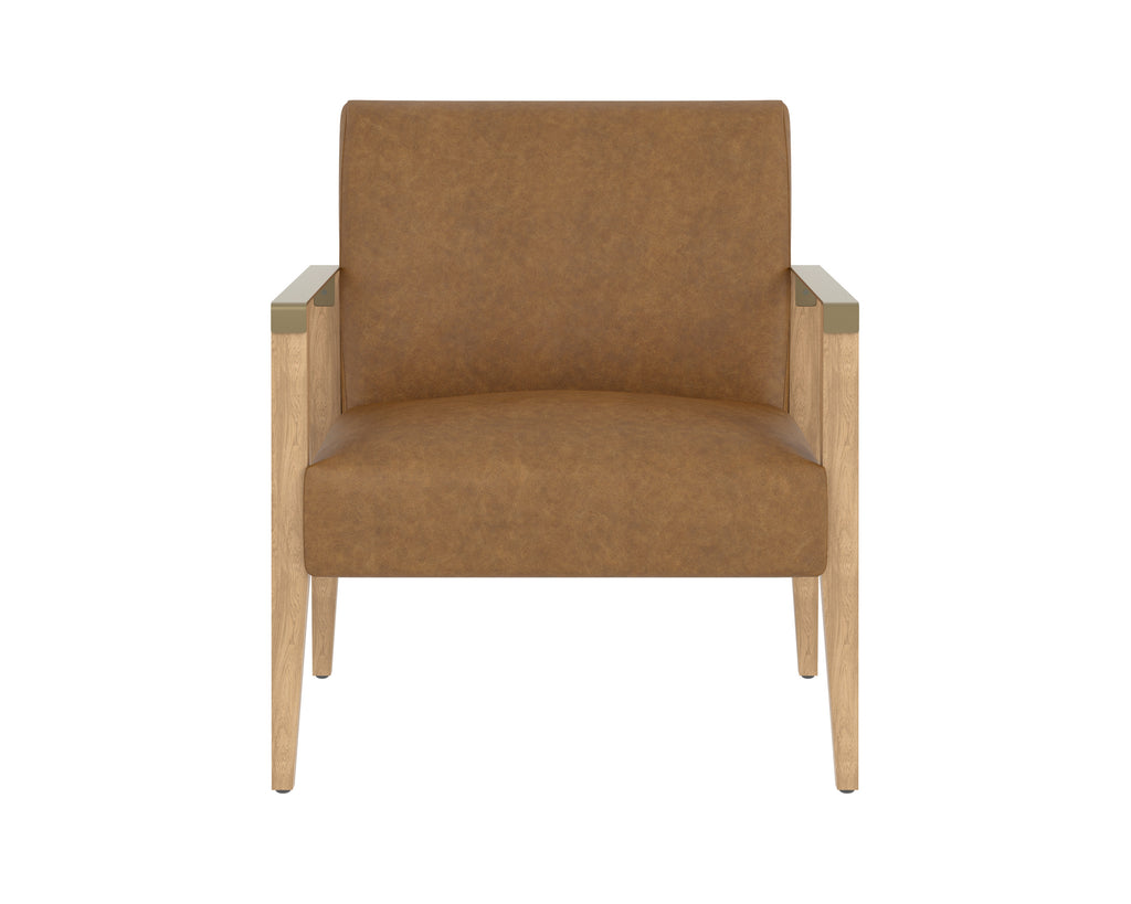 Earl Lounge Chair - Rustic Oak - Ludlow Sesame Leather | Sunpan Furniture - 110602