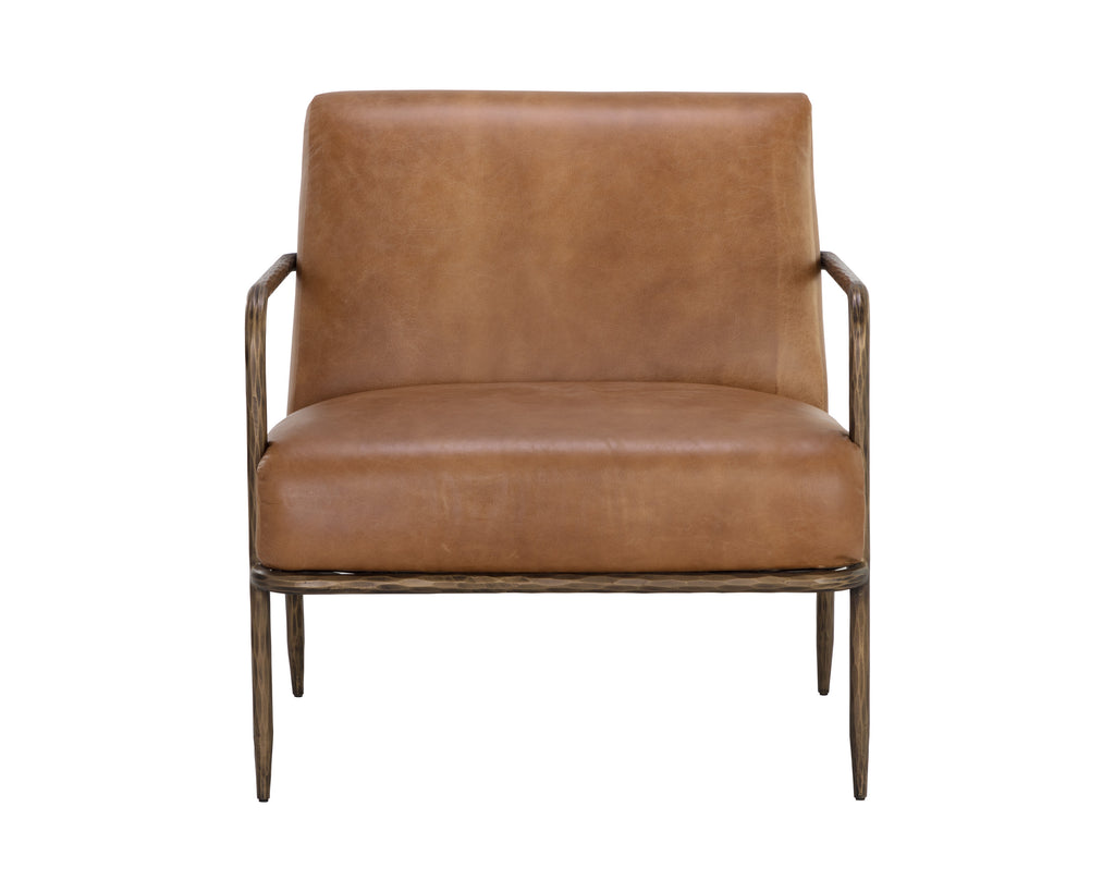 Lathan Lounge Chair - Tan Leather | Sunpan Furniture - 111358