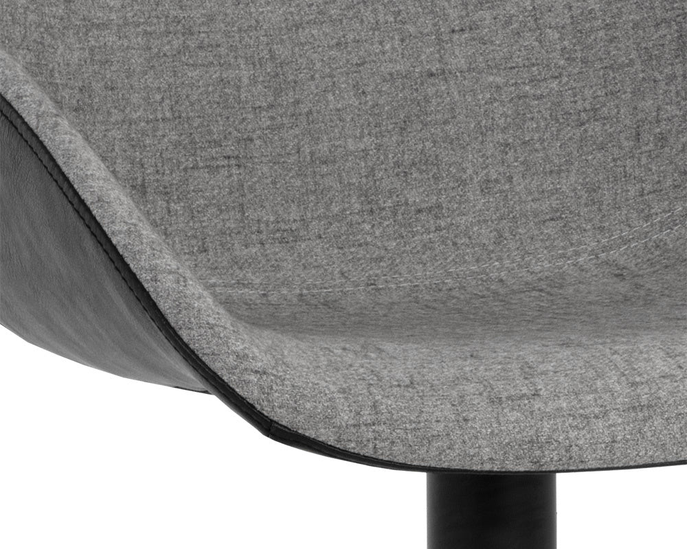 Mccoy Swivel Dining Chair - November Grey / Nightfall Black | Sunpan Furniture - 108011