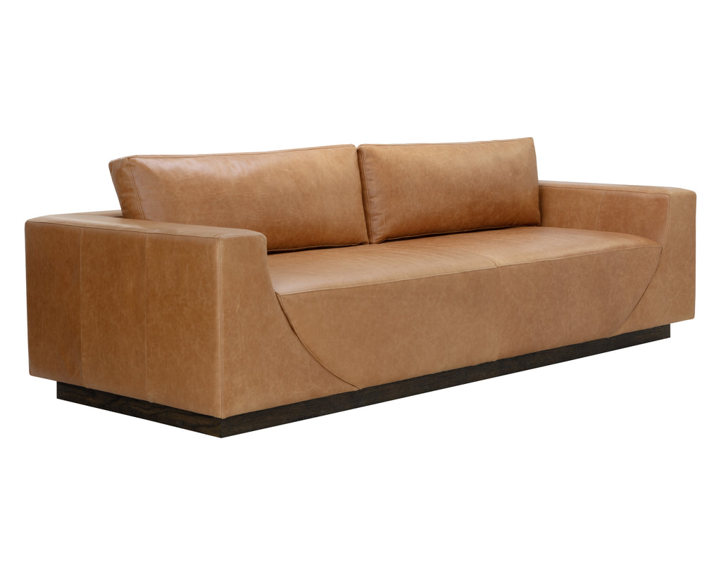 Anakin Sofa - Dark Brown - Tuscany Cognac Leather | Sunpan Furniture - 111218