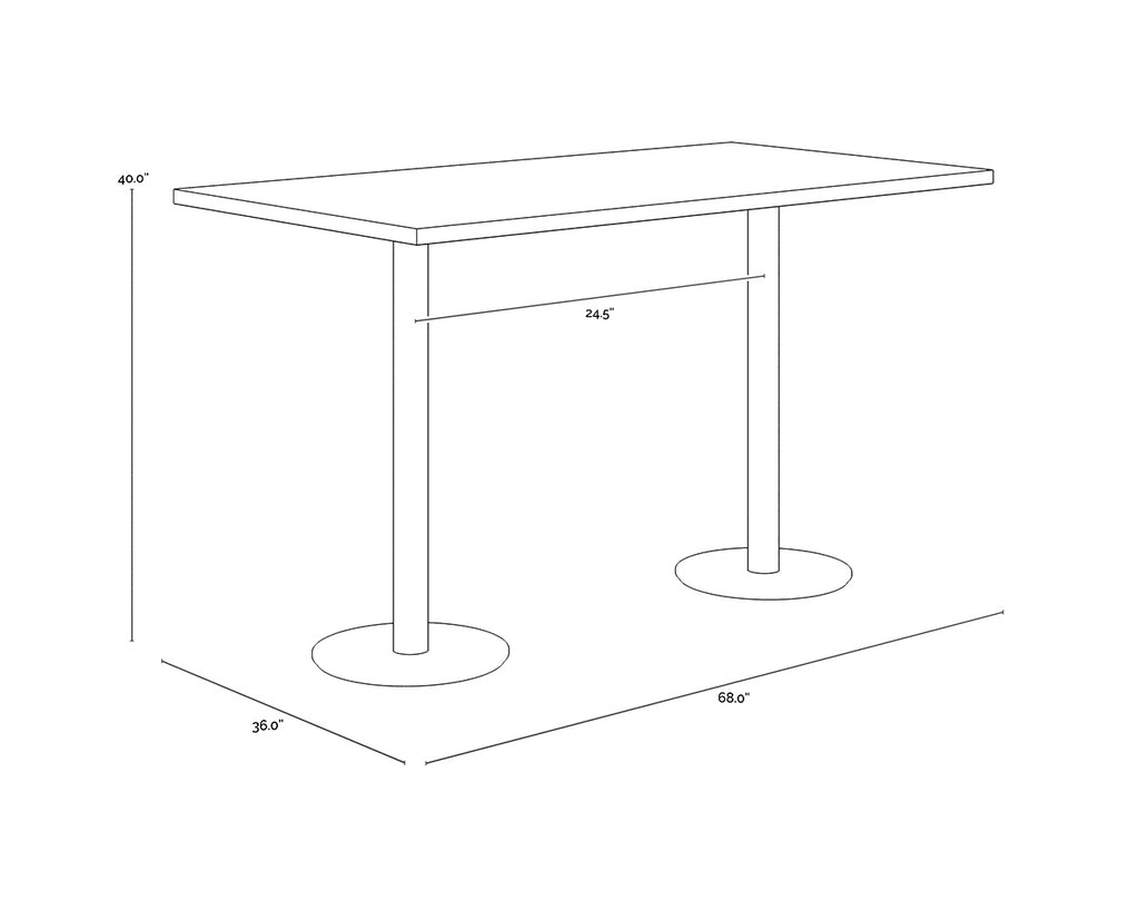 Corina Bar Table | Sunpan Furniture - 110859