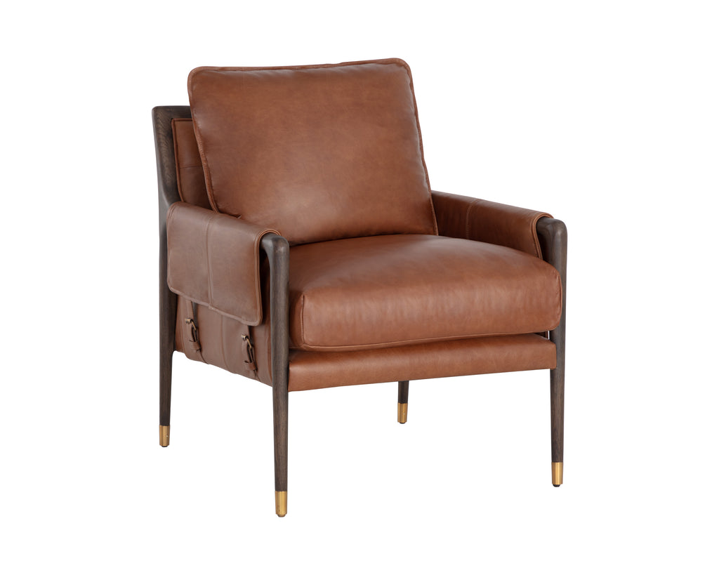 Mauti Armchair - Brown - Shalimar Tobacco Leather | Sunpan Furniture - 110571