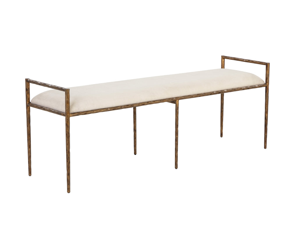 Esai Bench - Zenith Alabaster | Sunpan Furniture - 109541