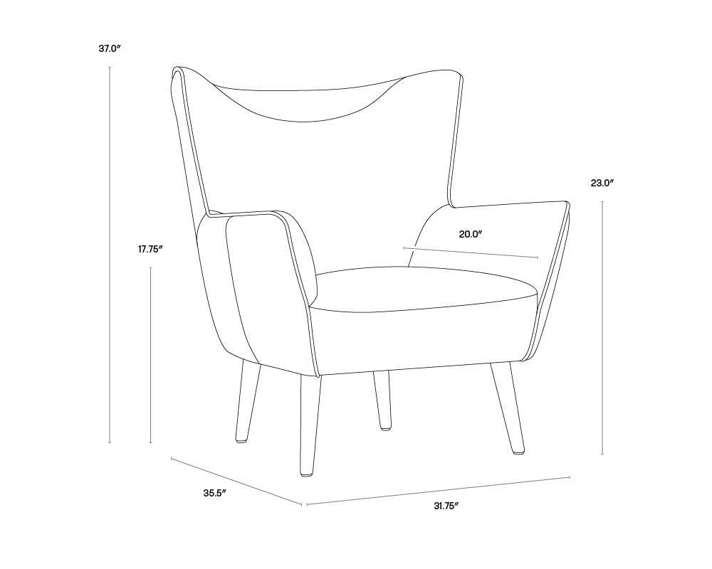 Luther Lounge Chair - Tobacco Tan | Sunpan Furniture - 101966