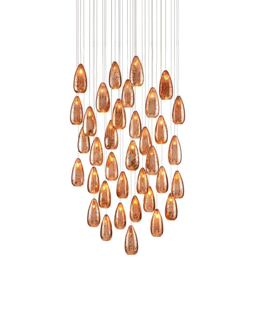 Currey & Co Rame 36-Light Round Multi-Drop Pendant | 9000-0908