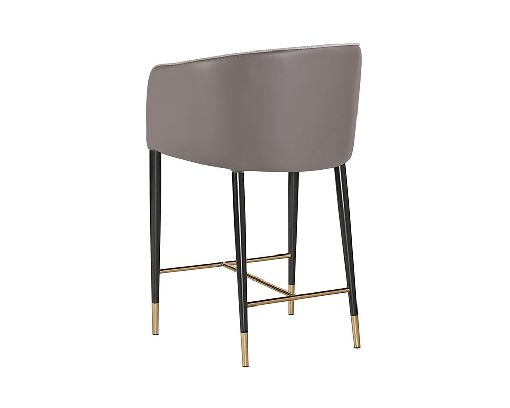 Asher Counter Stool - Flint Grey / Napa Taupe | Sunpan Furniture - 104919