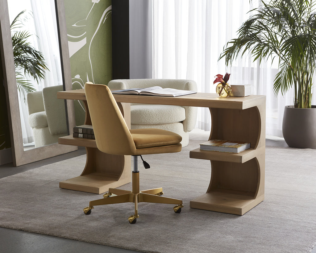 Berget Office Chair - Gold Sky | Sunpan Furniture - 109792