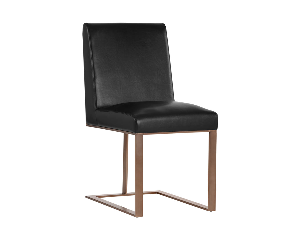 Dean Dining Chair - Antique Brass - Cantina Black | Sunpan Furniture - 103775