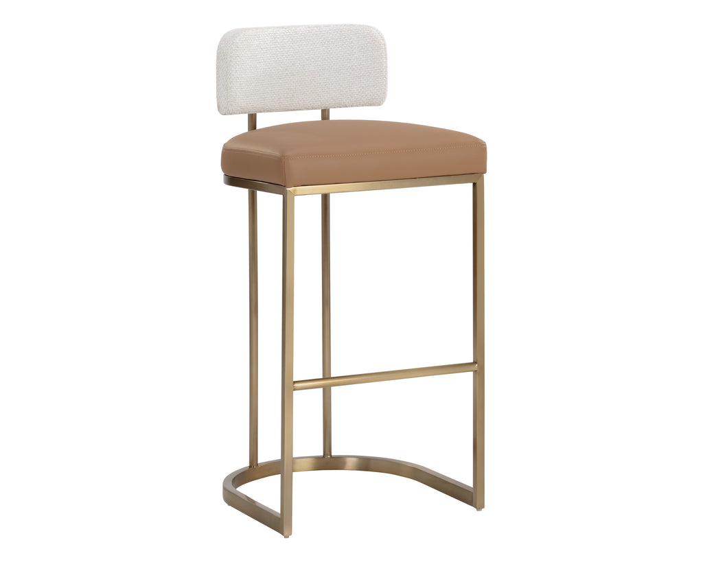 Larissa Barstool - Napa Cognac / Rhea Light Barley | Sunpan Furniture - 111646