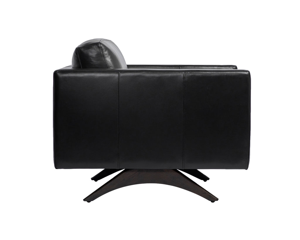 Rogers Armchair - Cortina Black Leather | Sunpan Furniture - 110577